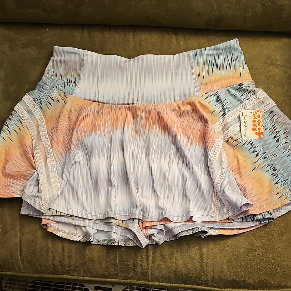 NWT Free People Movement Multicolor Skort